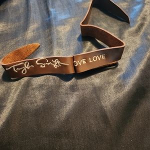 Taylor Swift Leather Love Love Love Bracelet 2008